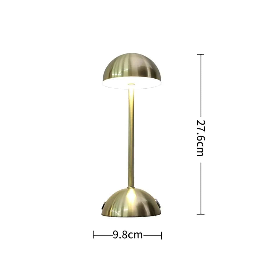 Verthara Dimmable Chrome Finish LED Rechargeable Table Lamp