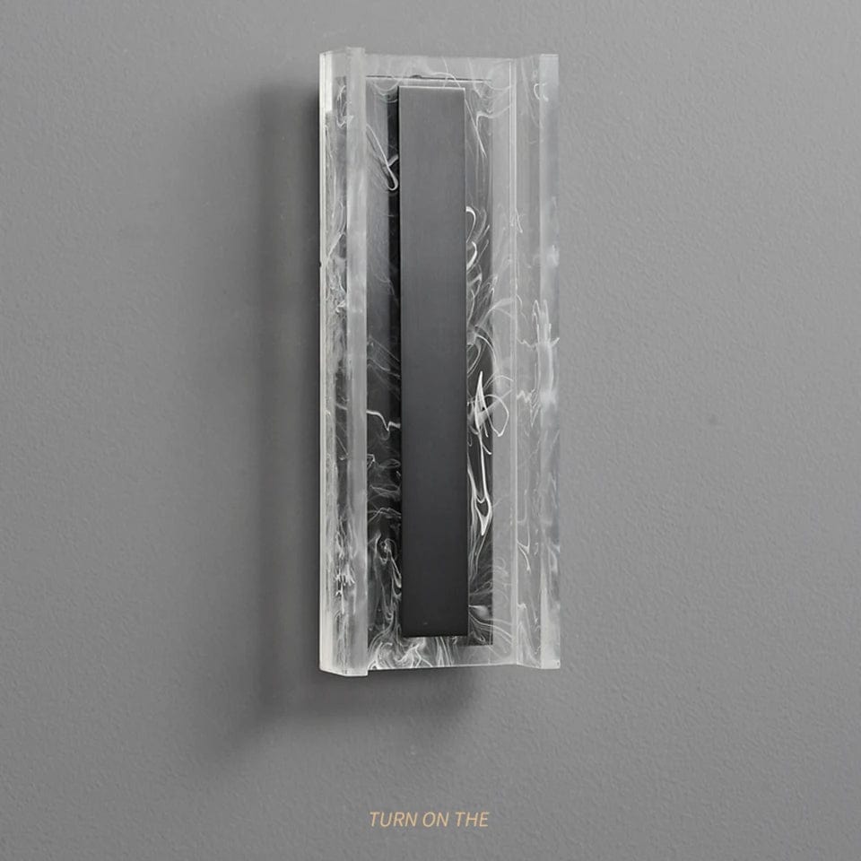 Verthara Dimmable LED Wall Sconce, 12W Modern Acrylic and Copper Wall Lamp for Living Room and Bedroom Lighting