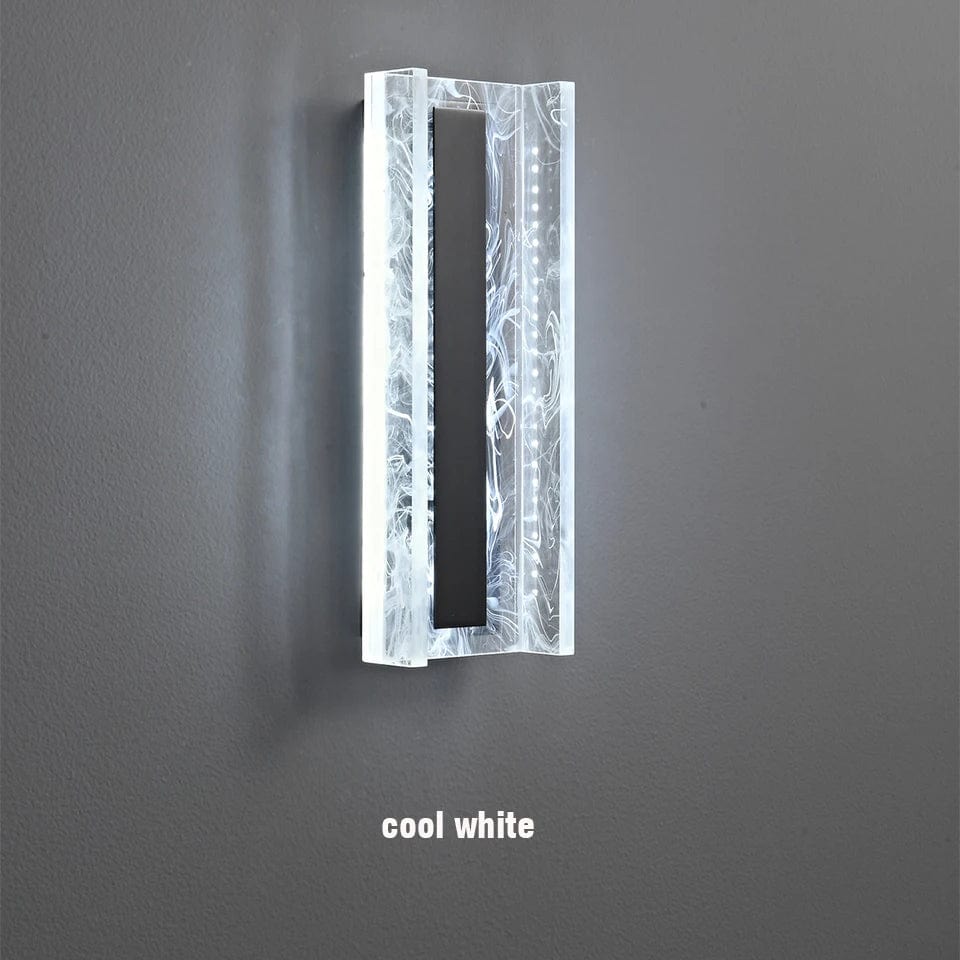 Verthara Dimmable LED Wall Sconce, 12W Modern Acrylic and Copper Wall Lamp for Living Room and Bedroom Lighting Cool White(5500-7000K)