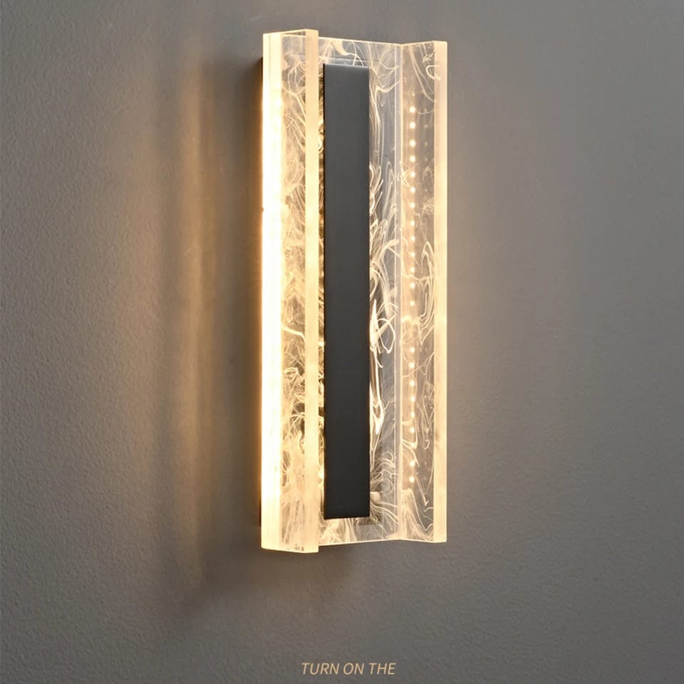 Verthara Dimmable LED Wall Sconce, 12W Modern Acrylic and Copper Wall Lamp for Living Room and Bedroom Lighting