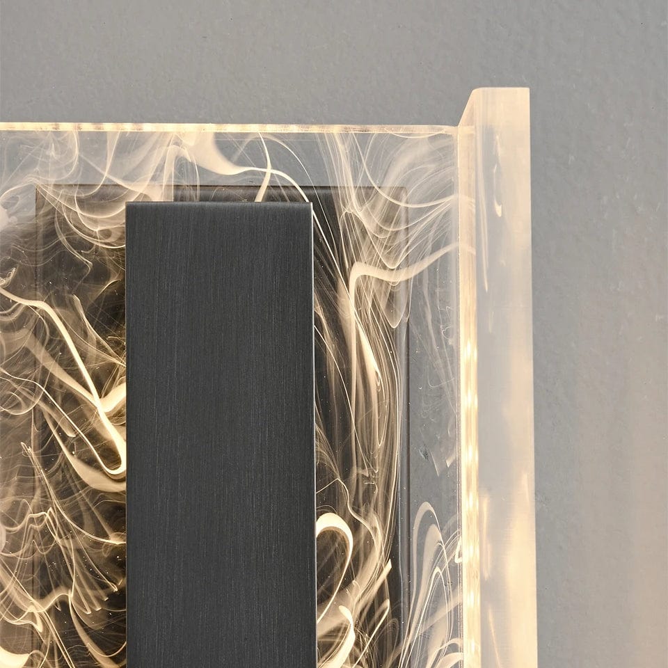 Verthara Dimmable LED Wall Sconce, 12W Modern Acrylic and Copper Wall Lamp for Living Room and Bedroom Lighting