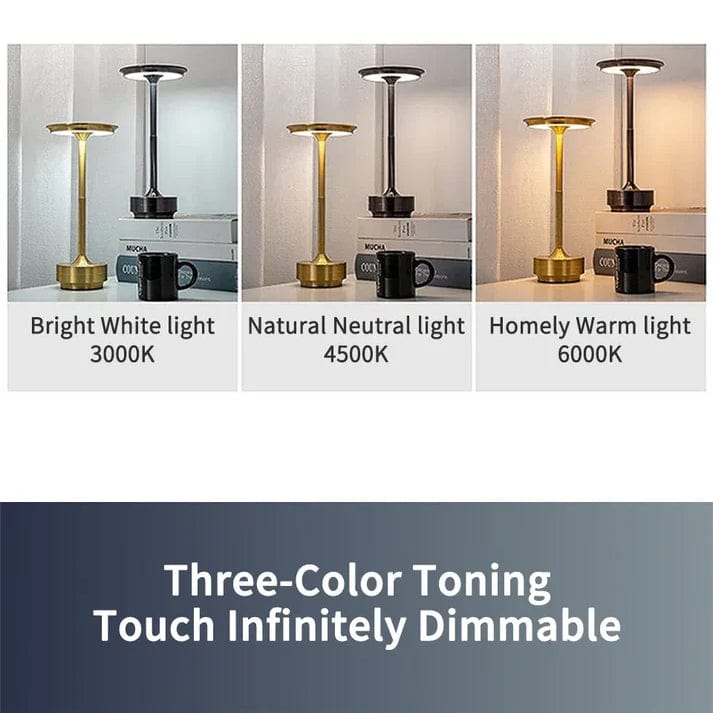 Verthara Dimmable Touch Control Rechargeable Table Lamp