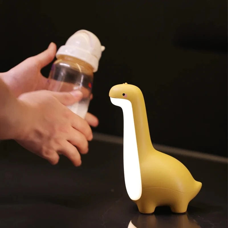 Verthara Dinosaur Night Light with Adjustable Brightness and Timer – USB Rechargeable Kids Night Lamp for Soothing Bedtime Glow