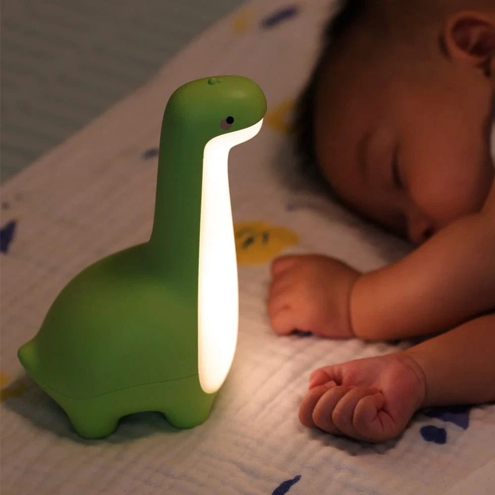 Verthara Dinosaur Night Light with Adjustable Brightness and Timer – USB Rechargeable Kids Night Lamp for Soothing Bedtime Glow