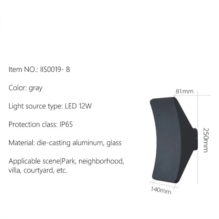 Verthara Dual Head Outdoor Wall Light - IP65 Waterproof LED Exterior Lantern for Garden and Patio Up and Down Lighting