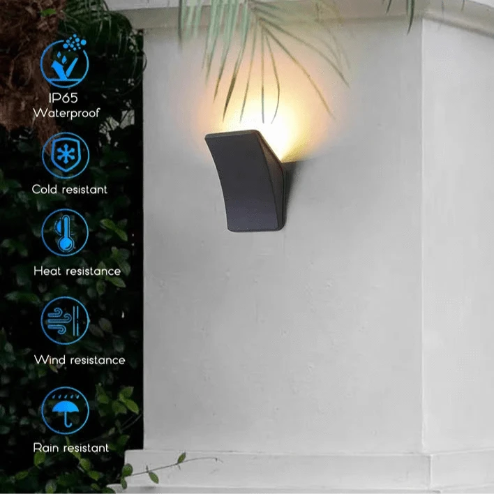 Verthara Dual Head Outdoor Wall Light - IP65 Waterproof LED Exterior Lantern for Garden and Patio Up and Down Lighting