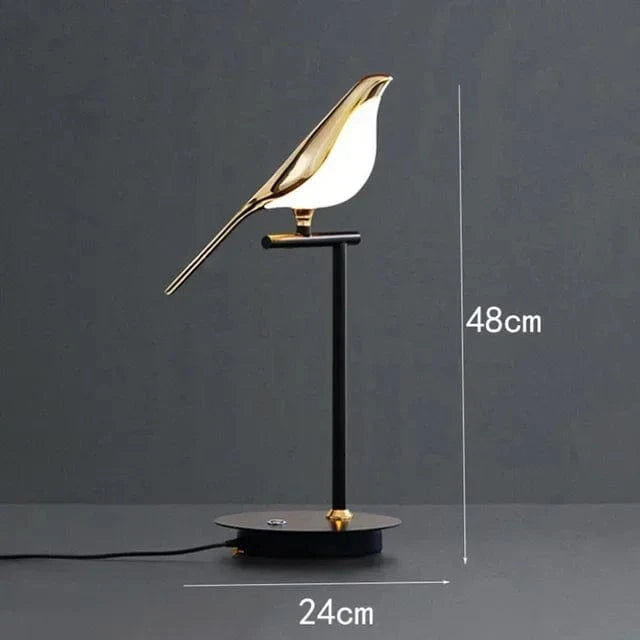 Verthara Elegant Bird Design Golden Magpie LED Wall Lamp Single head table / Cool White(5500-7000K)