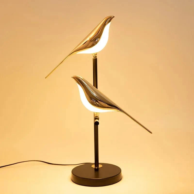 Verthara Elegant Bird Design Golden Magpie LED Wall Lamp