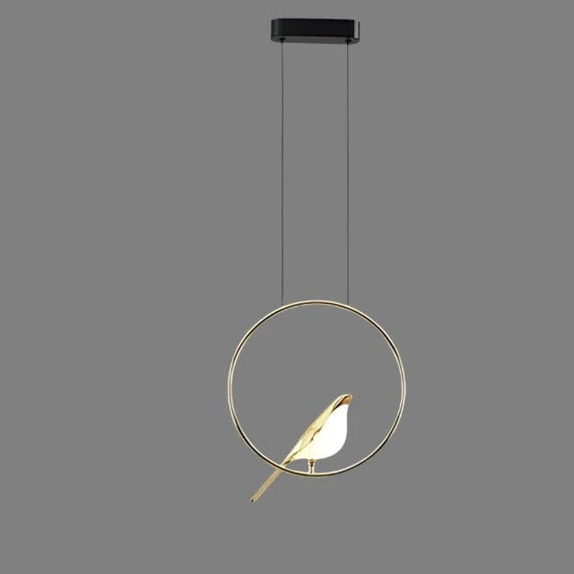 Verthara Elegant Bird Design Golden Magpie LED Wall Lamp Single head hanging / Cool White(5500-7000K)