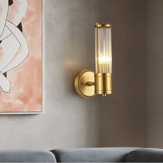 Verthara Elegant Copper Wall Sconce Lighting Fixture with E14 Base - Stylish Indoor Wall Lamp for Living Room, Bedroom, and Hallway