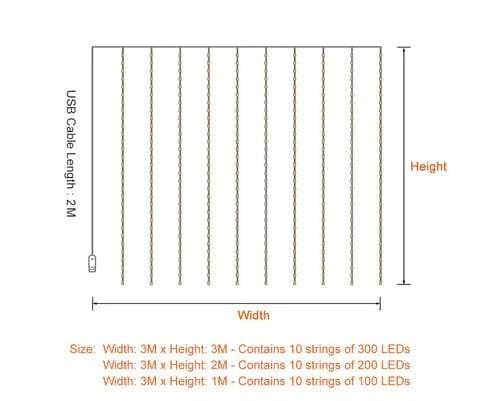 Verthara Fairy Curtain LED Lights