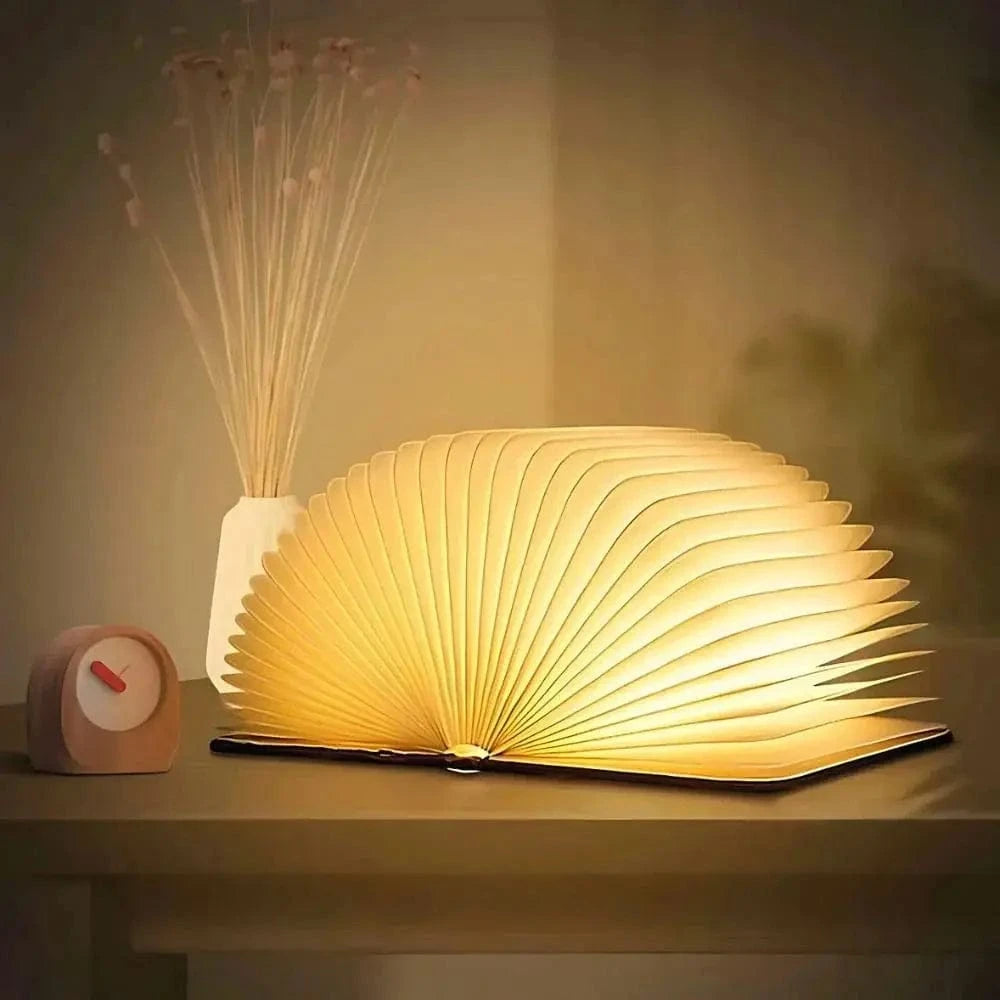 Verthara Foldable LED Book Lamp White Maple Book - Medium