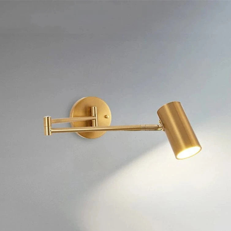 Verthara Folding LED Wall Light With Telescopic Design – Adjustable - Modern Nordic Style - Ideal For Bedroom - Living Room - Wall Mounted Cool White (5500-7000K) / Gold