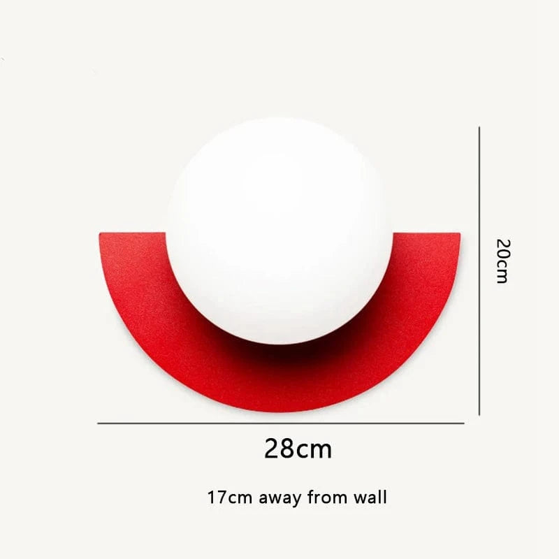 Verthara Frosted Globe Wrought Iron Wall Light