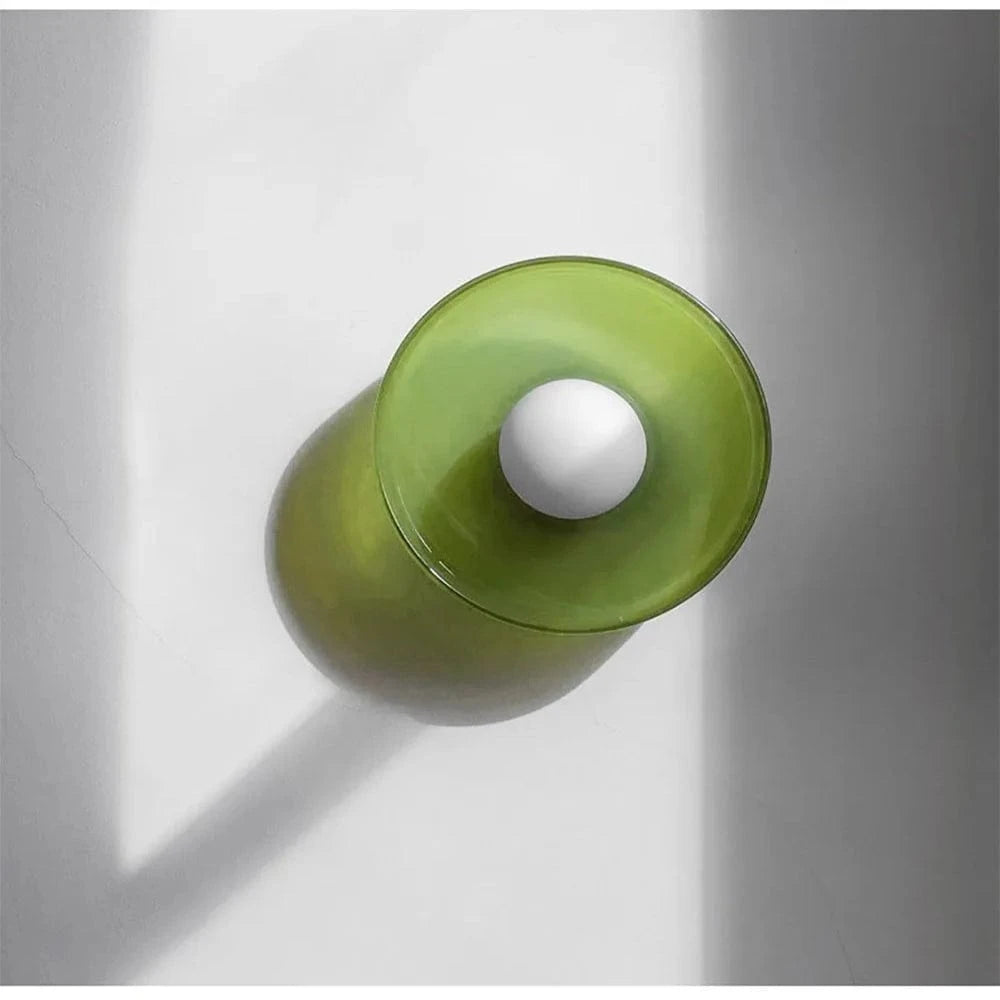 Verthara Glass Ceiling & Wall Lamps Green / white light
