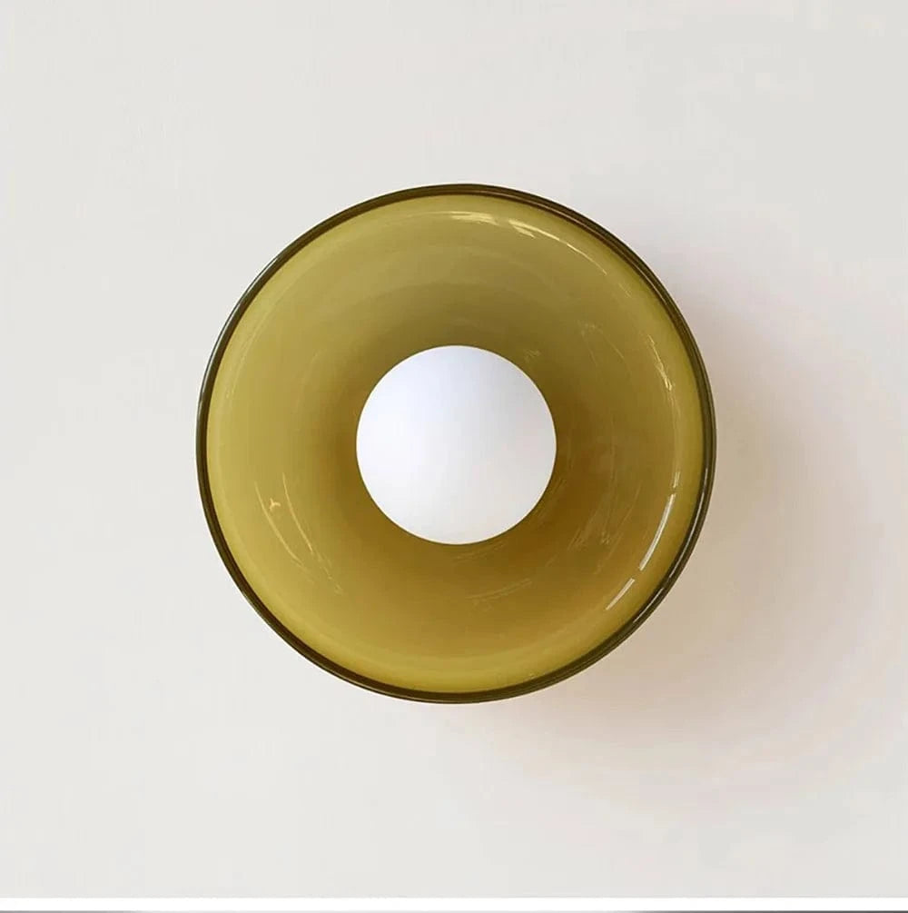 Verthara Glass Ceiling & Wall Lamps Brown / white light