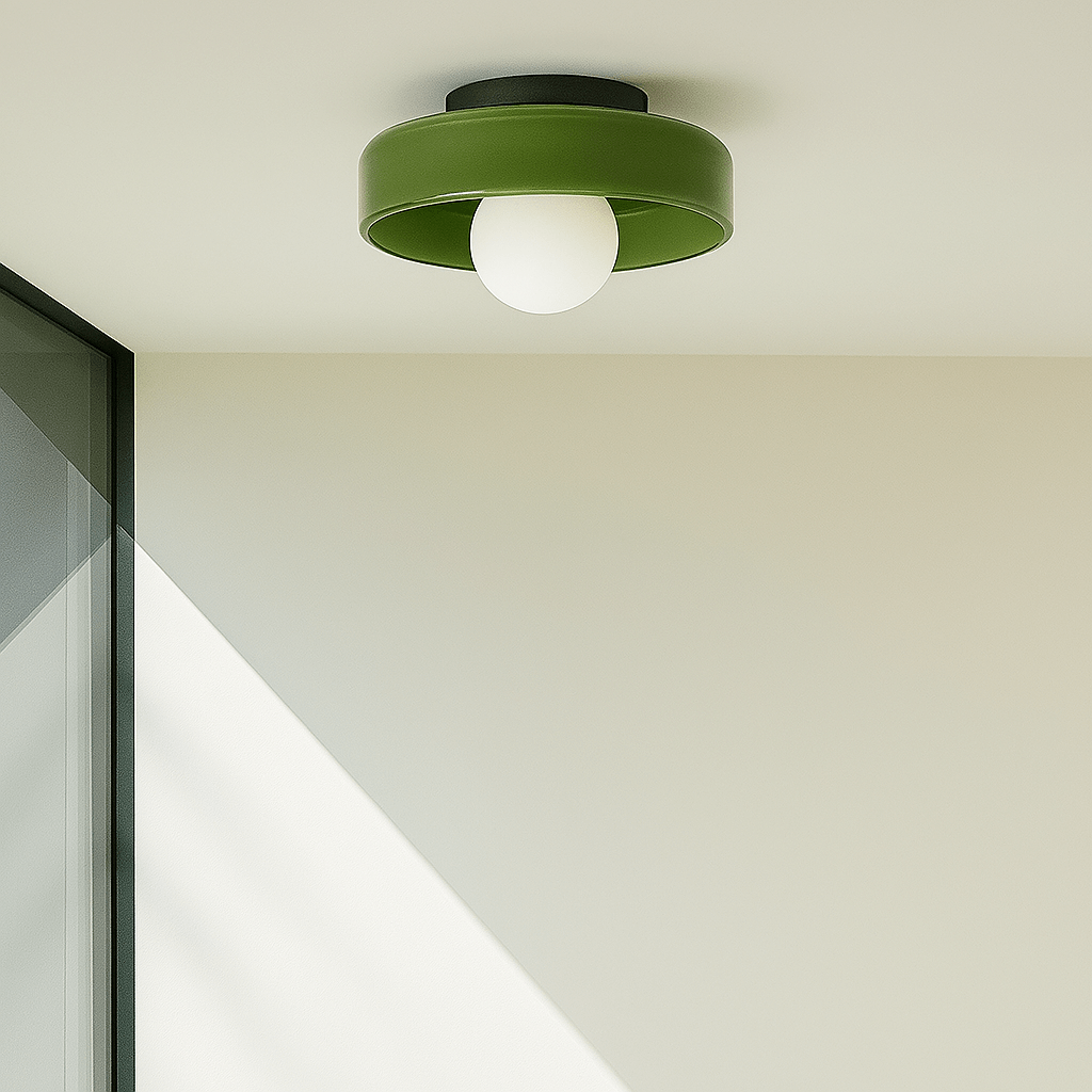 Verthara Glass Ceiling & Wall Lamps Green / White light