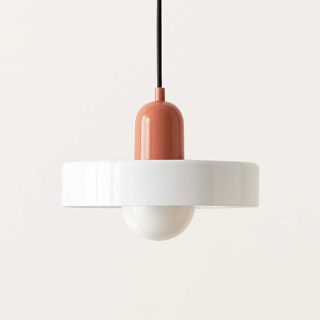 Verthara Glass Chandelier Pendant Light Pink + White