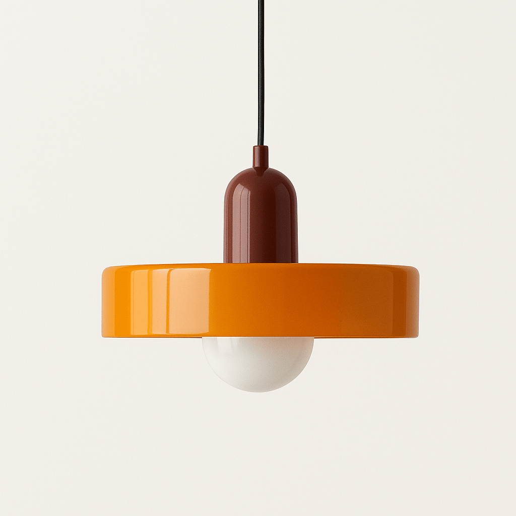 Verthara Glass Chandelier Pendant Light Wine Red + Orange