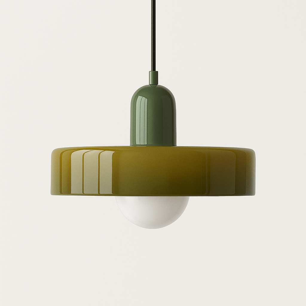 Verthara Glass Chandelier Pendant Light Dark Green + Tea Green