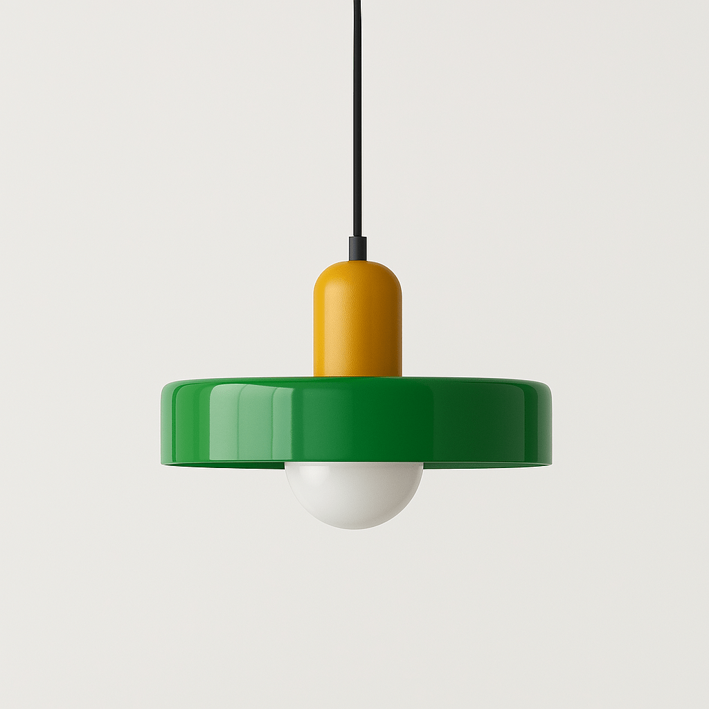 Verthara Glass Chandelier Pendant Light Yellow + Green