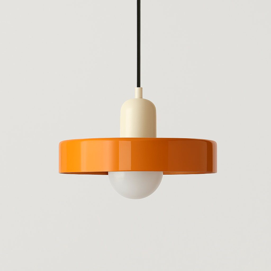 Verthara Glass Chandelier Pendant Light Beige + Orange