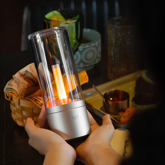 Verthara Glass Tube Design Rechargeable Table Lamp