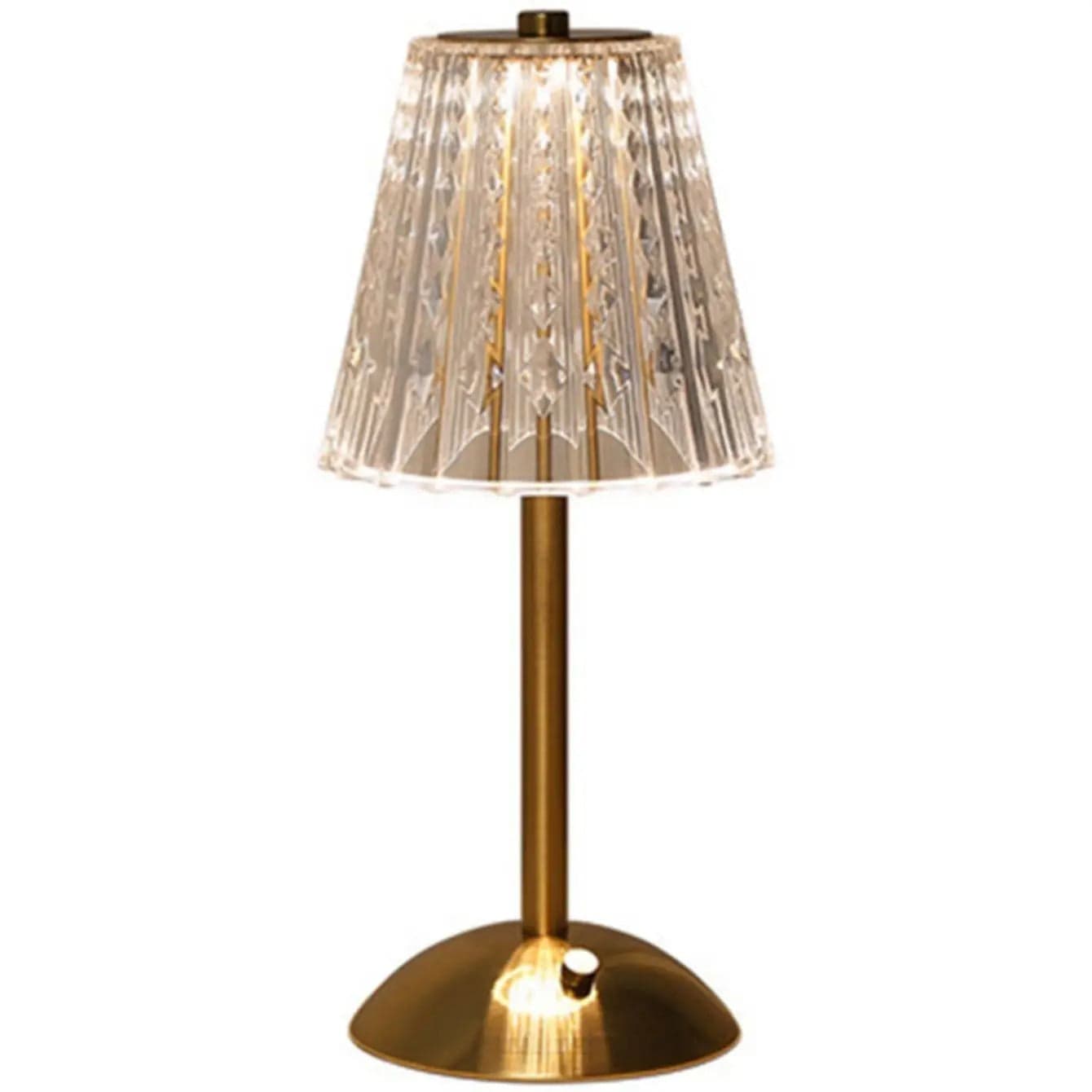 Verthara Golden Crystal Rechargeable Table Lamp Vintage