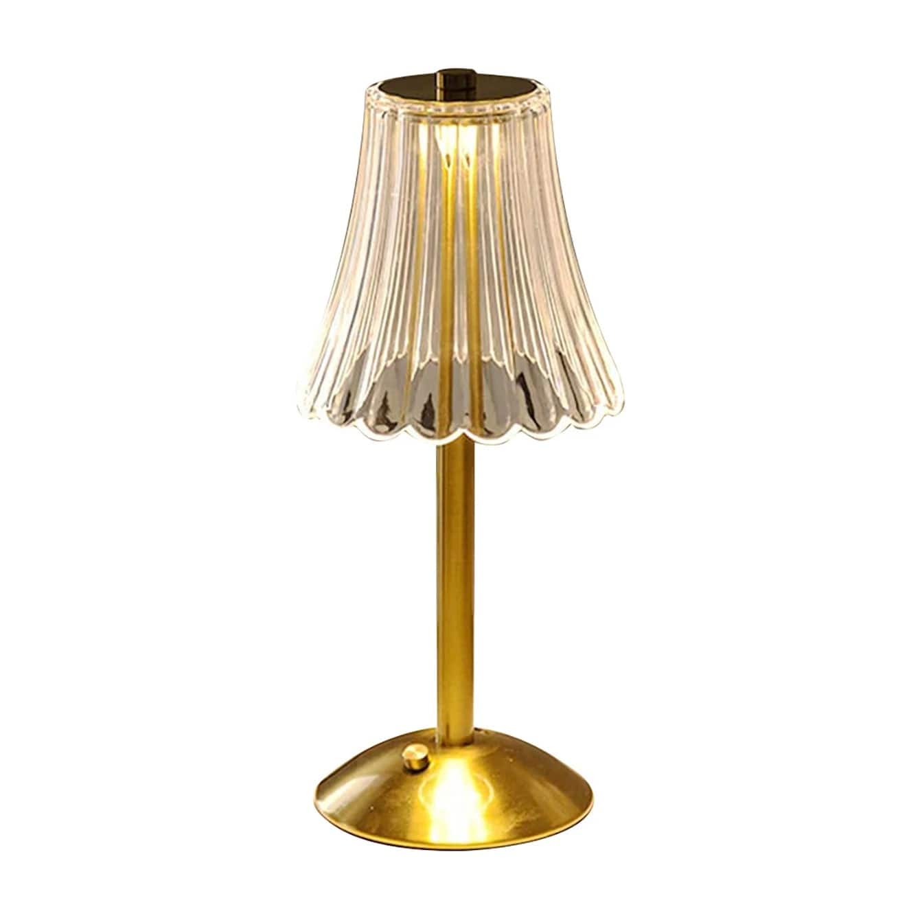 Verthara Golden Crystal Rechargeable Table Lamp Classic