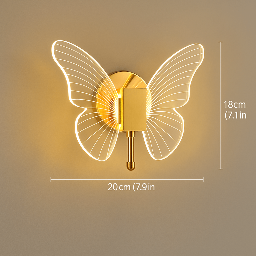 Verthara Golden LED Butterfly Pendant Light