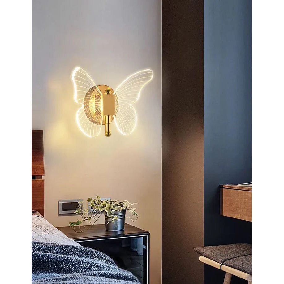 Verthara Golden LED Butterfly Pendant Light