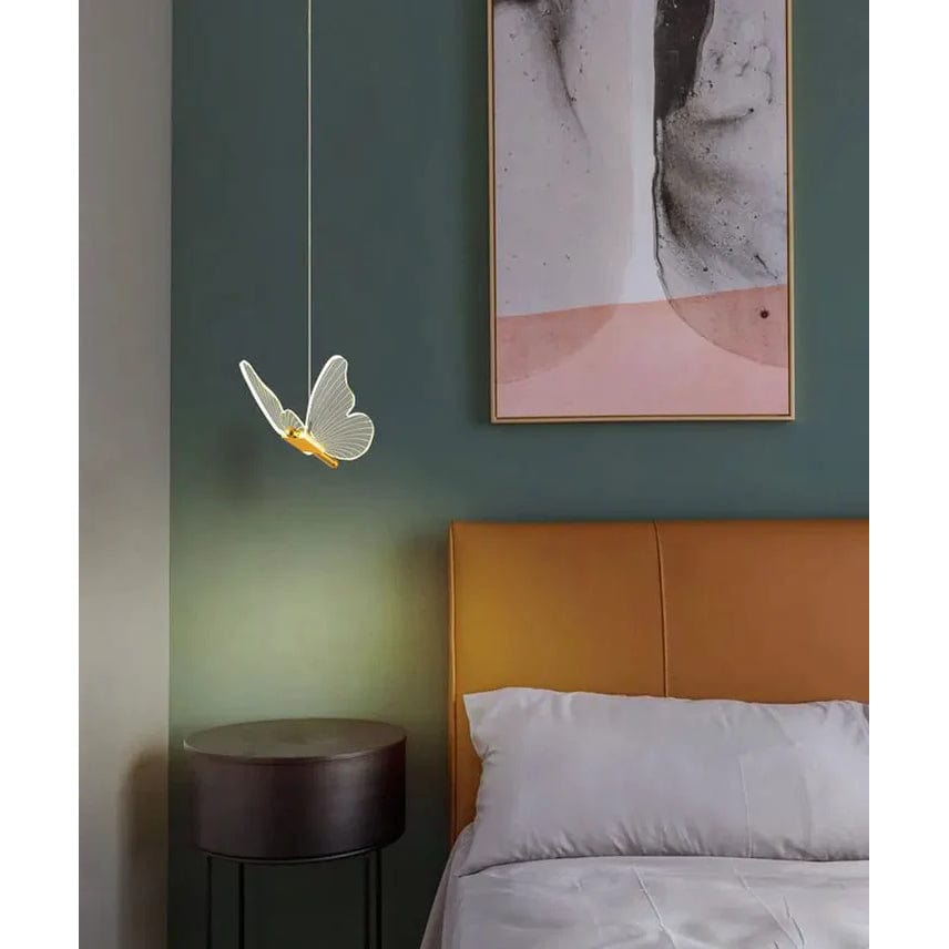 Verthara Golden LED Butterfly Pendant Light