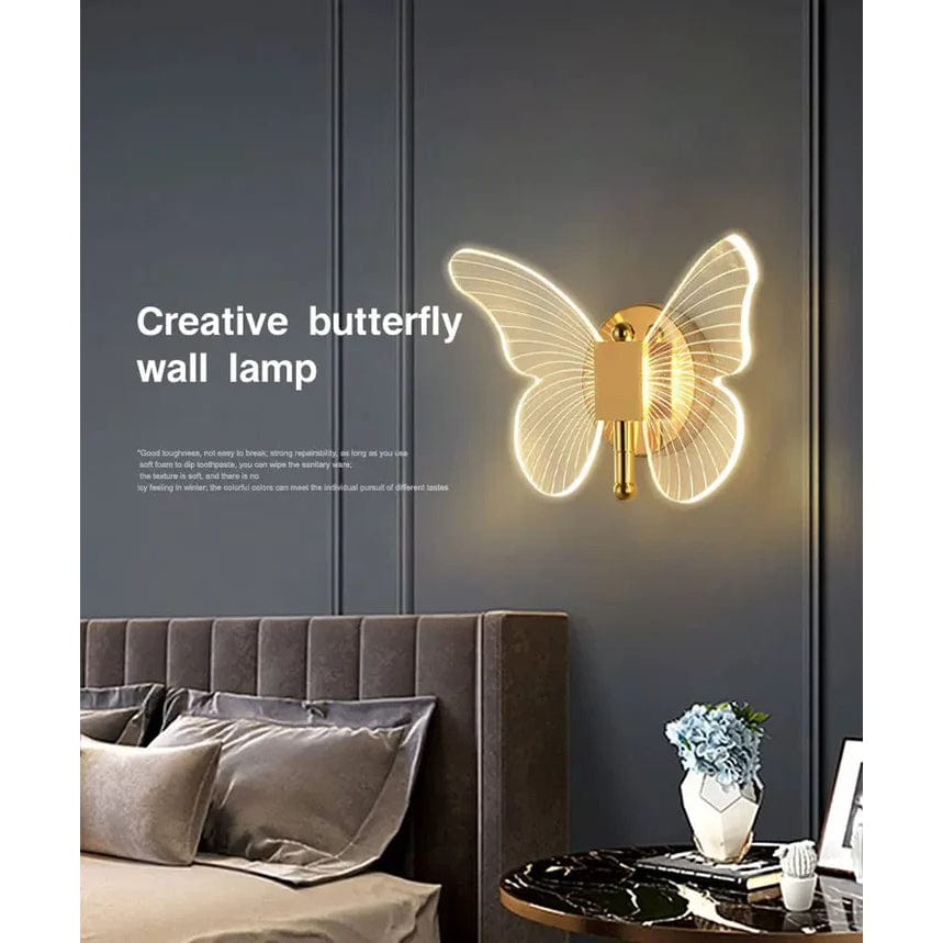 Verthara Golden LED Butterfly Pendant Light