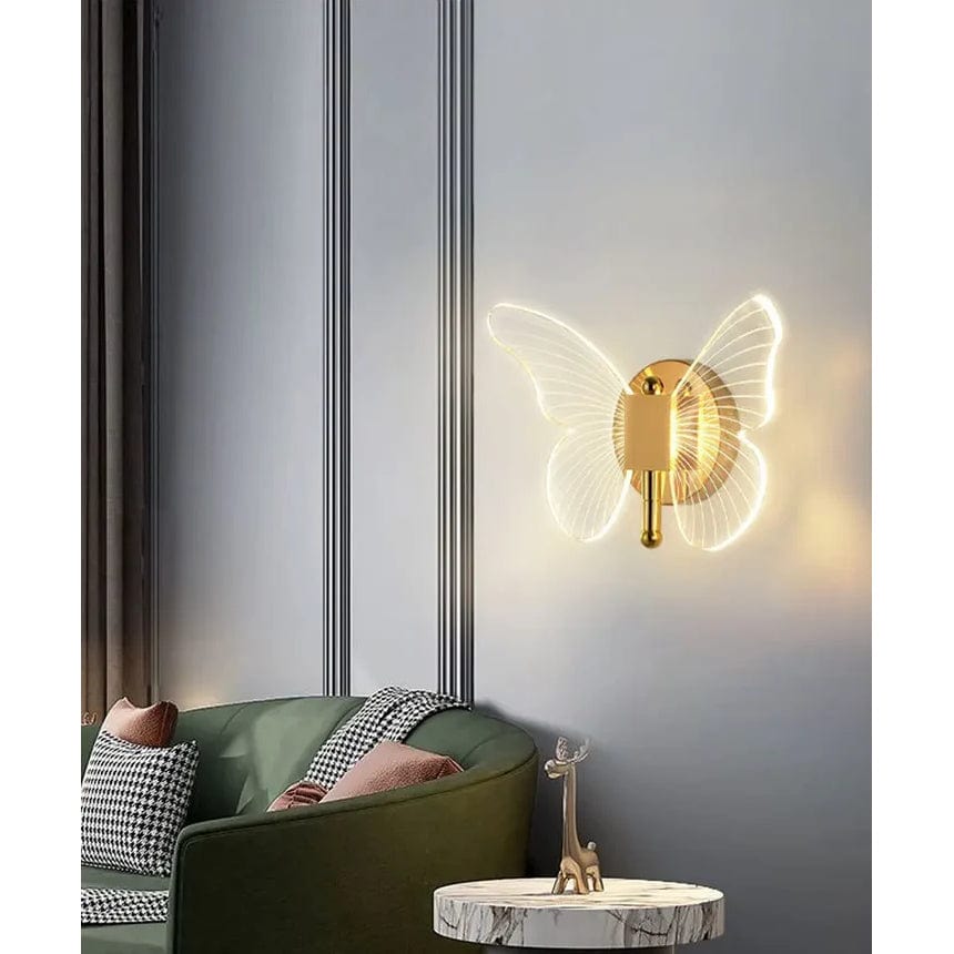 Verthara Golden LED Butterfly Pendant Light