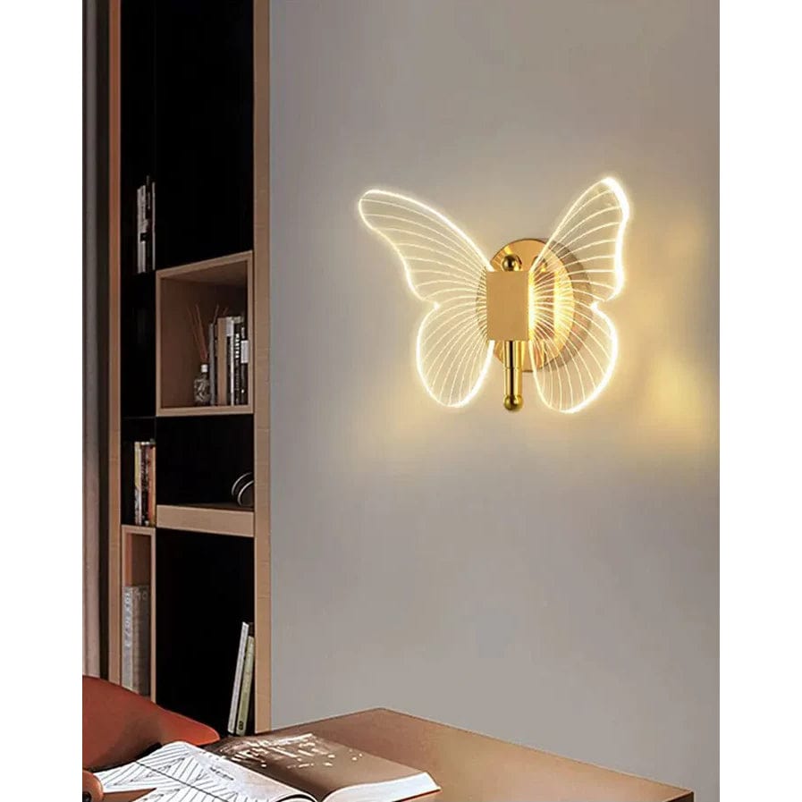 Verthara Golden LED Butterfly Pendant Light
