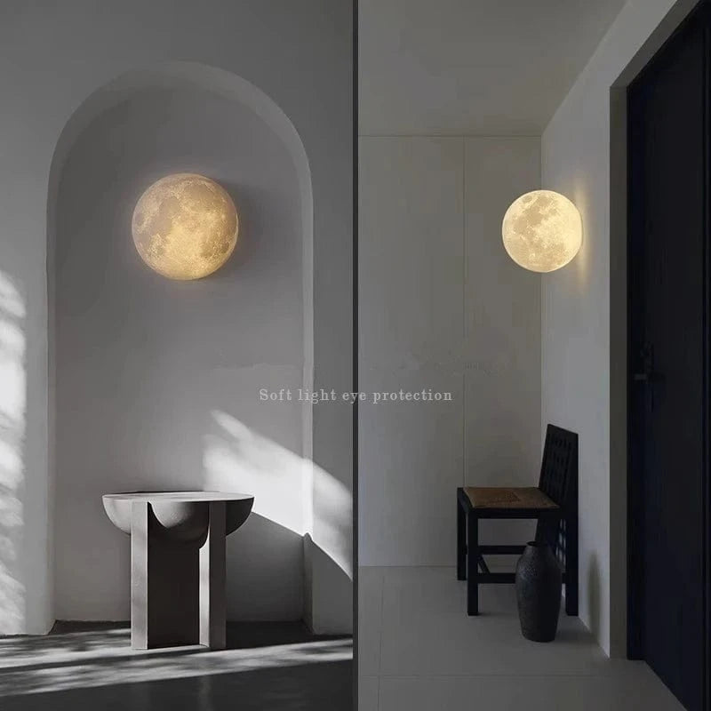 Verthara Half Circle Lunar Flush Mount Ceiling Light Fixture – Stylish LED Ceiling Light for Hallway, Bedroom, and Dining Room
