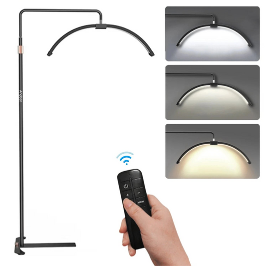 Verthara Half-Moon LED Floor Lamp Black