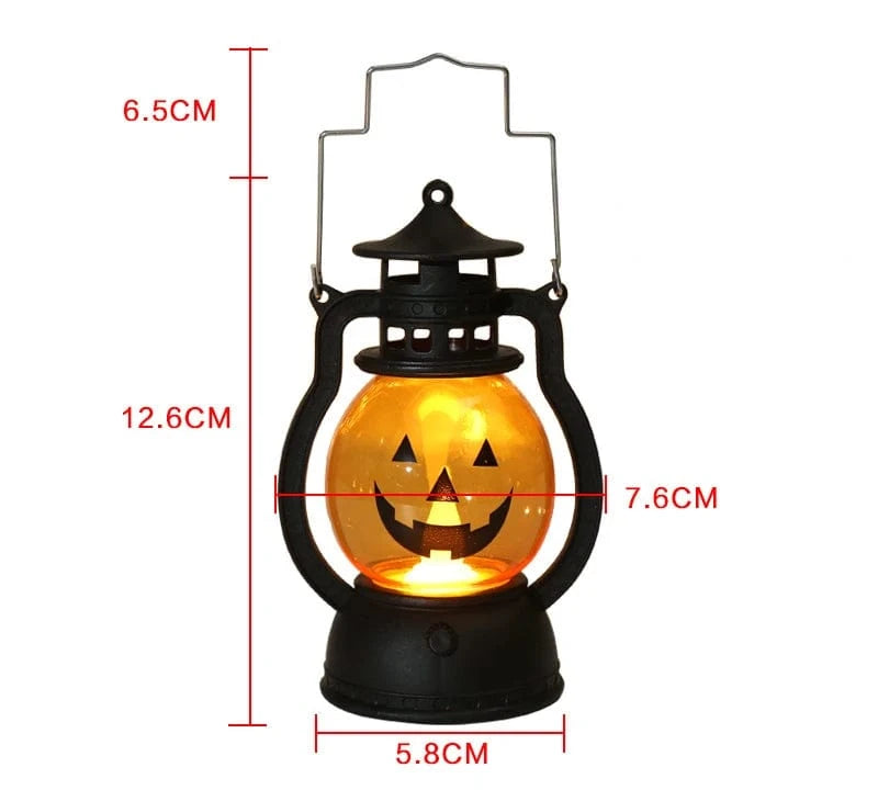 Verthara Halloween LED Pumpkin Lantern Light – Retro Jack O Lantern Hanging Decor for Parties and Seasonal Use