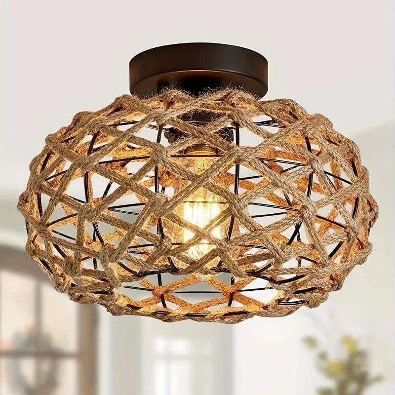 Verthara Hemp Rope Ceiling Light