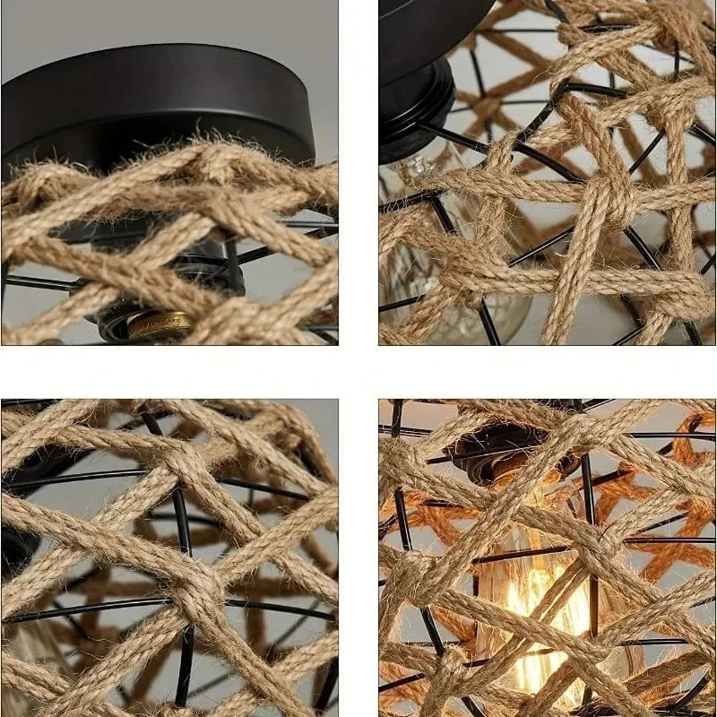 Verthara Hemp Rope Ceiling Light