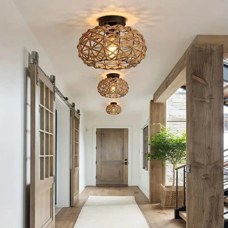 Verthara Hemp Rope Ceiling Light