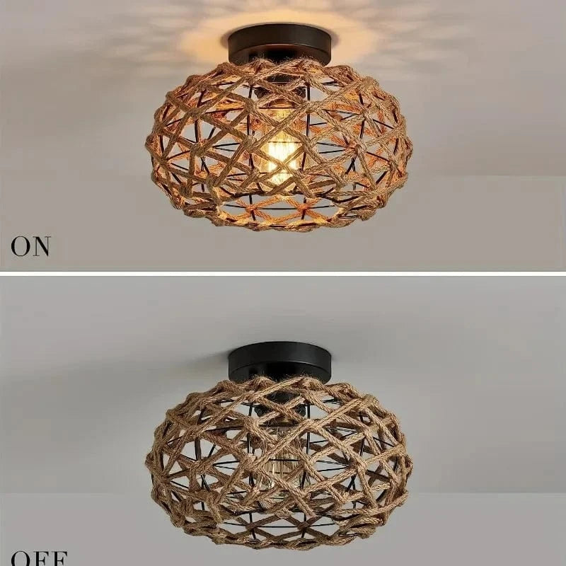 Verthara Hemp Rope Ceiling Light