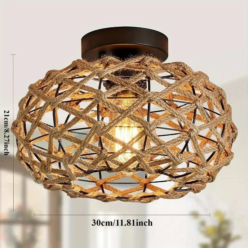 Verthara Hemp Rope Ceiling Light