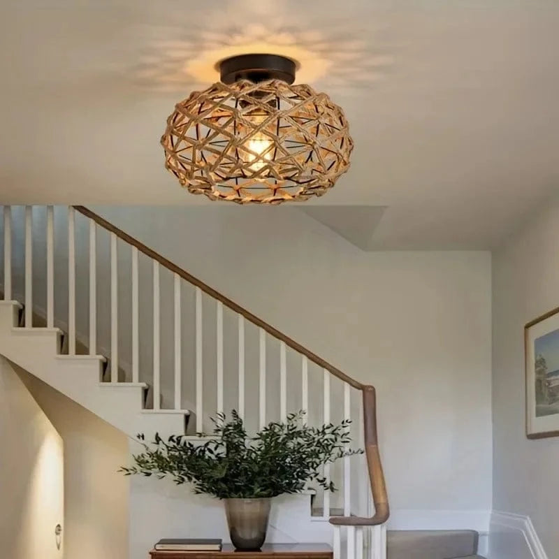 Verthara Hemp Rope Ceiling Light