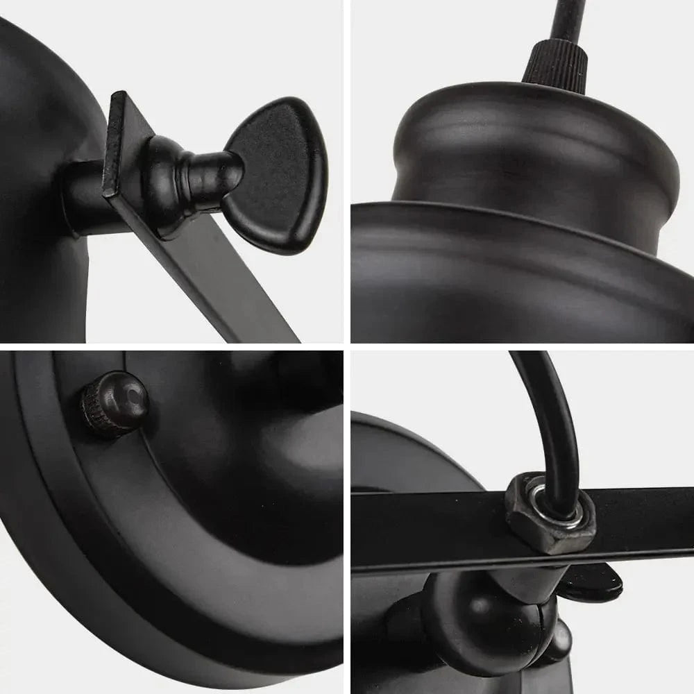 Verthara Industrial Vintage Wall Sconce – Rustic Iron Wall Lamp for Bedroom, Balcony, and Hallway Decor