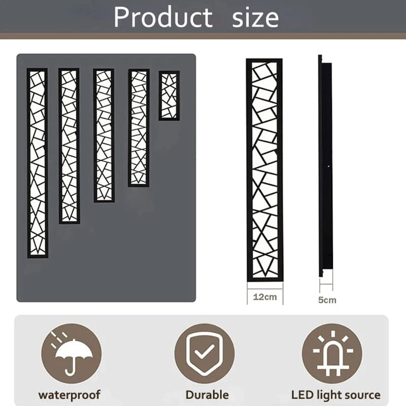 Verthara IP65 Waterproof Black Outdoor Wall Light – Durable Exterior Lantern for Gardens and Garages L170xW12 / IP65 / neutral light 4000k