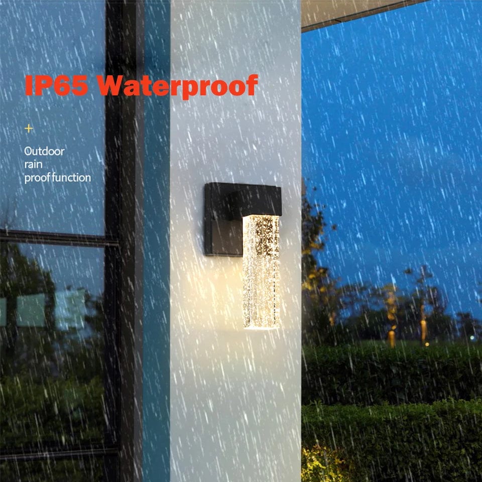 Verthara IP65 Waterproof Modern Outdoor Wall Light – Aluminum Exterior Wall Lantern for Garden and Balcony