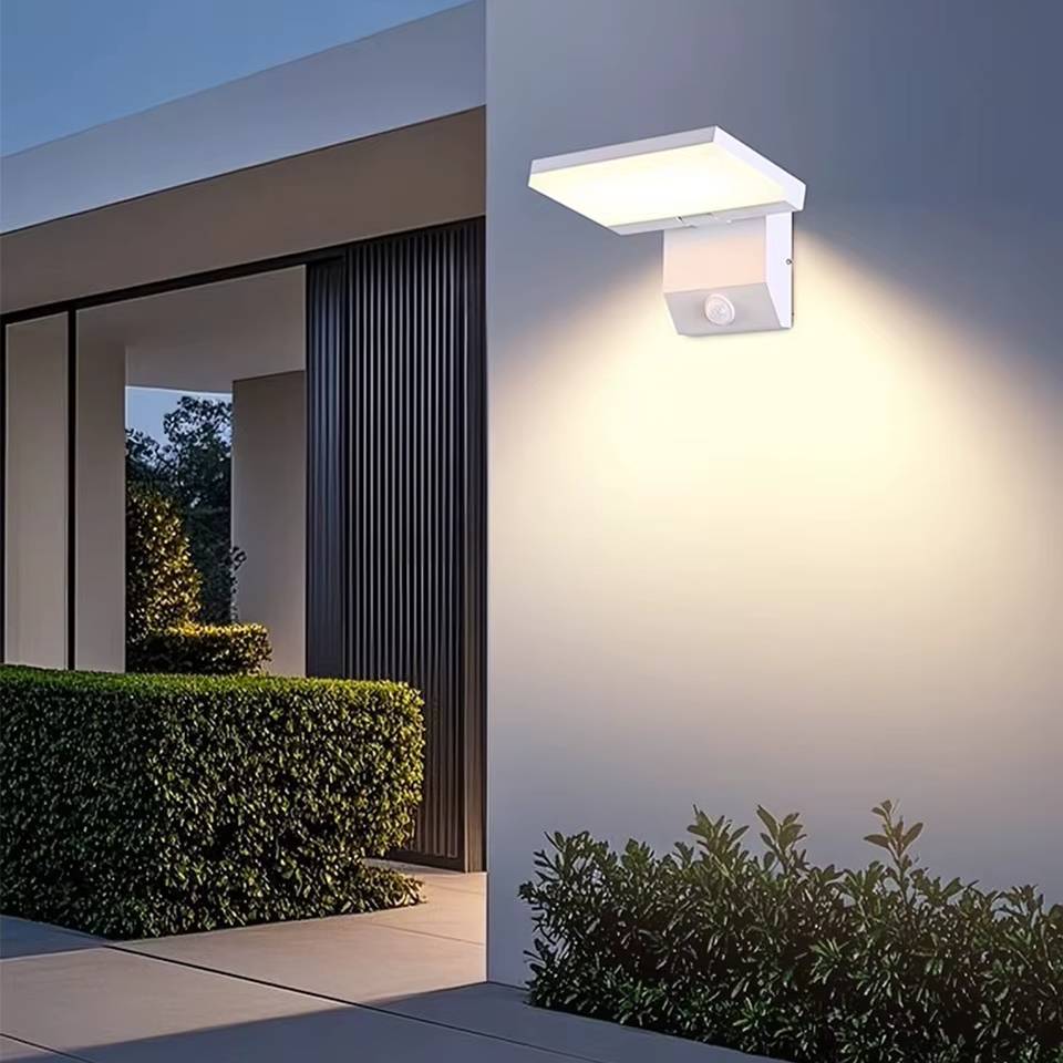 Verthara IP65 Waterproof Motion Sensor Outdoor Wall Light with Adjustable Angle – Modern Exterior Wall Lantern for Enhanced Safety