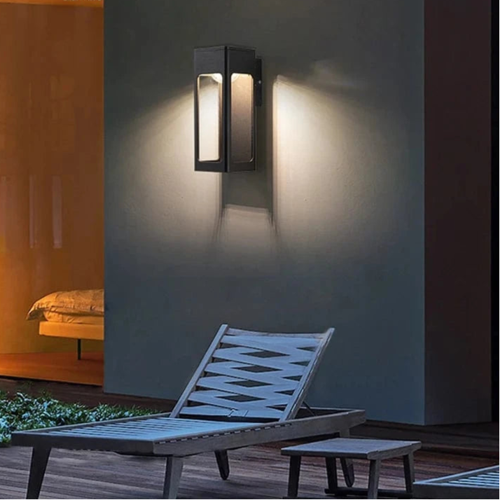 Verthara IP67 Waterproof 12W Black Aluminum Outdoor Wall Lamp – Modern Exterior Wall Light for Garden and Porch