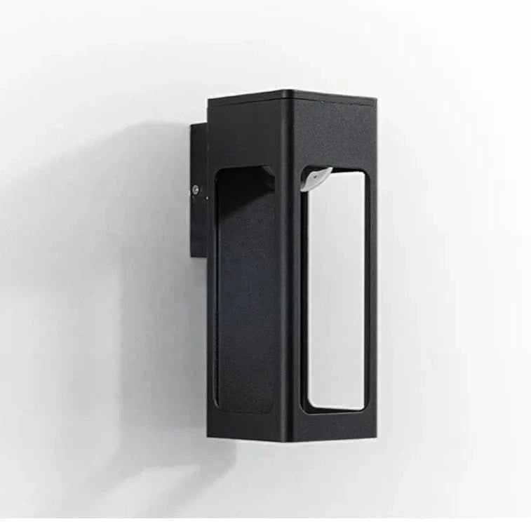Verthara IP67 Waterproof 12W Black Aluminum Outdoor Wall Lamp – Modern Exterior Wall Light for Garden and Porch